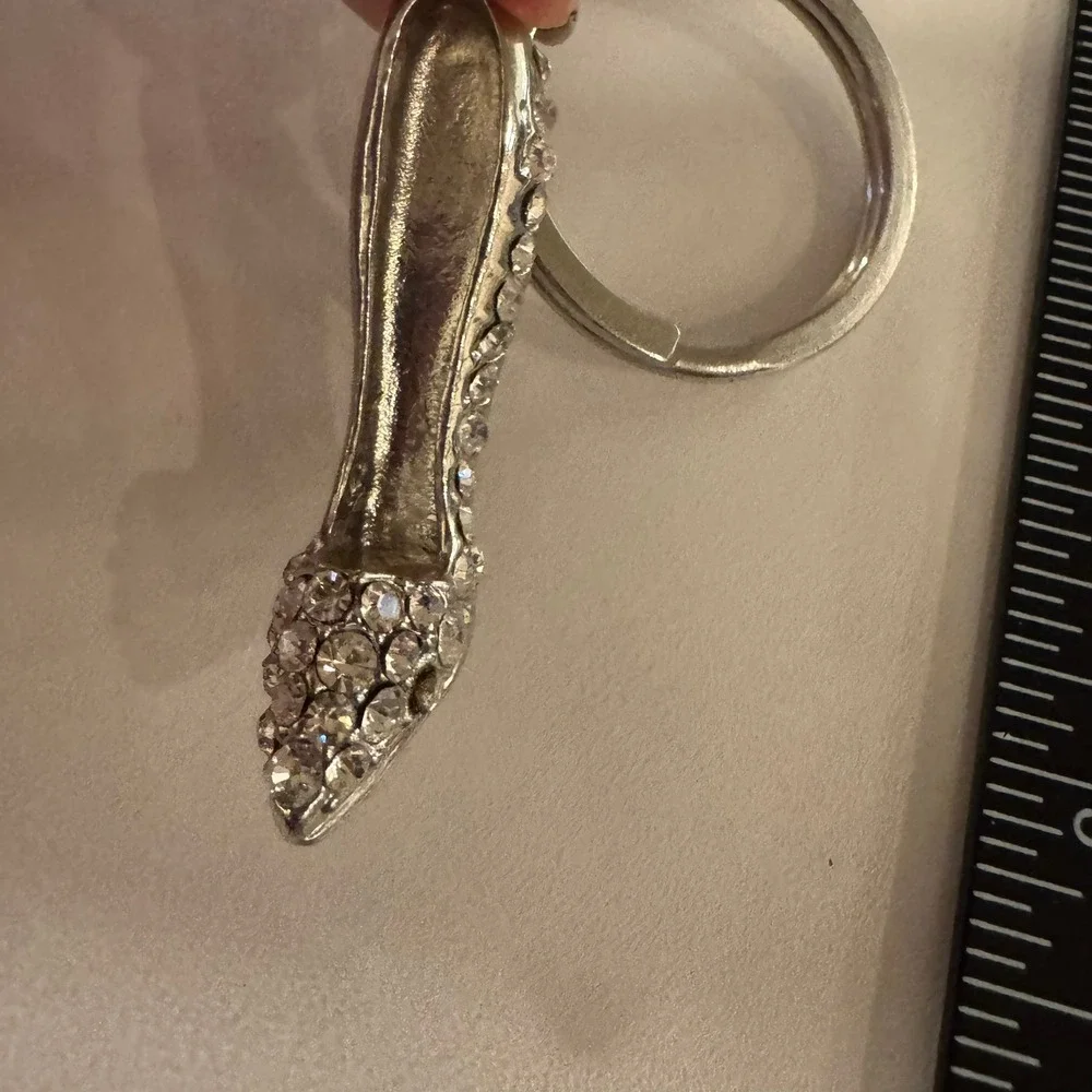 Rhinestone High Heel Shoe Keychain‎ Bling Sparkly Charm Purse Accessory